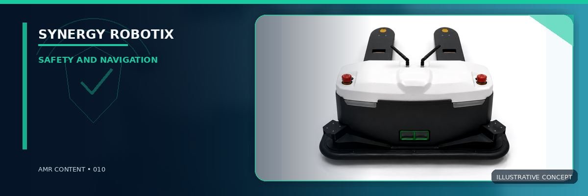 Low-profile autonomous pallet mover in a white studio, rear view
